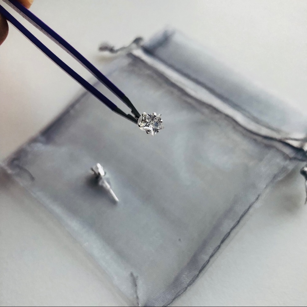 Star Shaped Cubic Zirconia Earrings